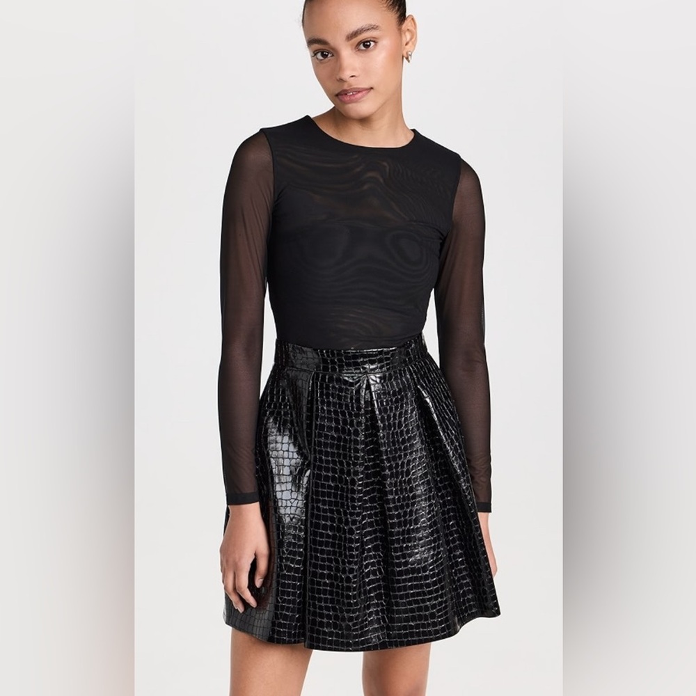 Alice + Olivia Chara Vegan Leather Party Dress size 8, brand new!